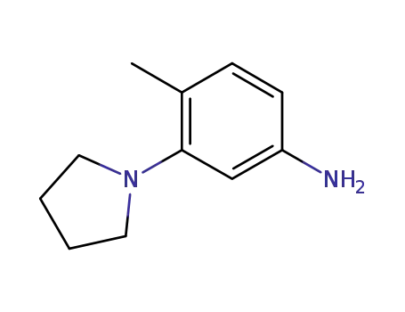 Molecular Structure of 710351-71-6 (4-methyl-3-(pyrrolidin-1-yl)aniline)