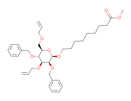 9-((2R,3S,4S,5R,6R)-4-Allyloxy-6-allyloxymethyl-3,5-bis-benzyloxy-tetrahydro-pyran-2-yloxy)-nonanoic acid methyl ester