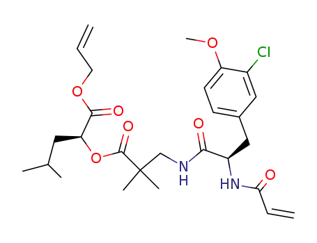 allyl (2S)-2-({3-[(N-acryloyl-3-chloro-O-methyl-D-tyrosyl)amino]-2,2-dimethylpropanoyl}oxy)-4-methylpentanoate