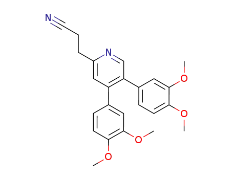 Molecular Structure of 184221-05-4 (3-[4,5-Bis-(3,4-dimethoxy-phenyl)-pyridin-2-yl]-propionitrile)