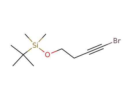 Molecular Structure of 448944-55-6 (Silane, [(4-bromo-3-butynyl)oxy](1,1-dimethylethyl)dimethyl-)