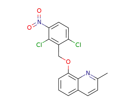 Molecular Structure of 167834-56-2 (Quinoline, 8-[(2,6-dichloro-3-nitrophenyl)methoxy]-2-methyl-)
