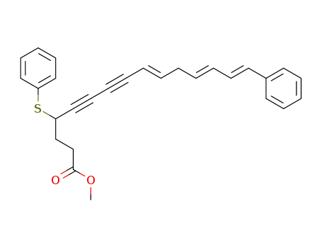 (9E,12E,14E)-15-Phenyl-4-phenylsulfanyl-pentadeca-9,12,14-triene-5,7-diynoic acid methyl ester