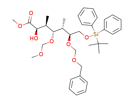 (2R,3R,4R,5S,6S)-6-[(benzyloxy)methoxy]-7-(tert-butyldiphenylsilanyloxy)-2-hydroxy-4-methoxymethoxy-3,5-dimethylheptanoic acid methyl ester