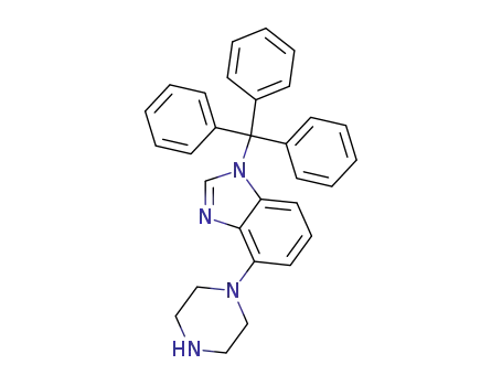 1H-Benzimidazole, 4-(1-piperazinyl)-1-(triphenylmethyl)-