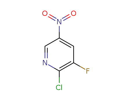Molecular Structure of 1079179-12-6 (2-Chloro-3-fluoro-5-nitropyridine)