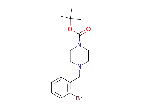 Molecular Structure of 460094-85-3 (TERT-BUTYL 4-(2-BROMOBENZYL)PIPERAZINE-1-CARBOXYLATE)