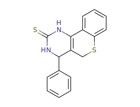 Molecular Structure of 116924-21-1 (4-phenyl-(5H)-(1-benzthiopyrano)-(4,3-d)-1,2,3,4-tetrahydropyrimidine-2-thione)