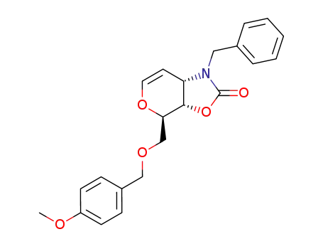 (3aS,4R,7aS)-1-Benzyl-4-(4-methoxy-benzyloxymethyl)-1,3a,4,7a-tetrahydro-pyrano[4,3-d]oxazol-2-one