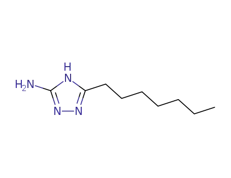 Molecular Structure of 20586-95-2 (1H-1,2,4-Triazol-3-amine, 5-heptyl-)