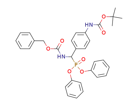 Carbamic acid,
[[4-[[(1,1-dimethylethoxy)carbonyl]amino]phenyl](diphenoxyphosphinyl)
methyl]-, phenylmethyl ester