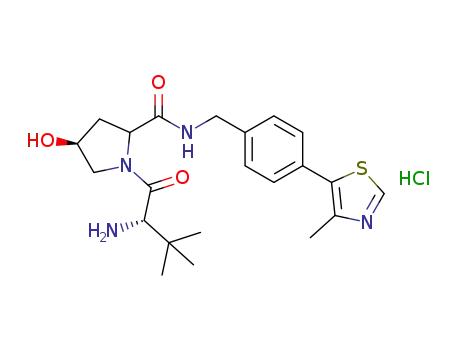 (4S)-1-((2S)-2-amino-3,3-dimethylbutanoyl)-4-hydroxy-N-((4-(4-methylthiazol-5-yl)phenyl)methyl)pyrrolidine-2-carboxamide hydrochloride