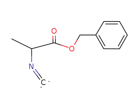 Molecular Structure of 64818-04-8 (Propanoic acid, 2-isocyano-, phenylmethyl ester)