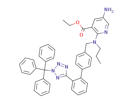 ethyl 5-amino-2-<N-propyl-N-<<2'-<2-(triphenylmethyl)-2H-tetrazol-5-yl>biphenyl-4-yl>methyl>amino>pyridine-3-carboxylate
