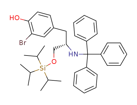 [2-[3-bromo-4-hydroxyphenyl]-1-(triisopropylsilyloxymethyl)ethyl]tritylamine