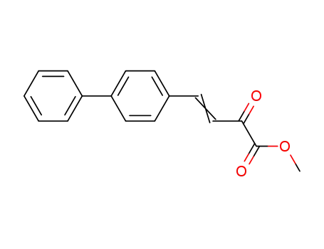 Molecular Structure of 68968-90-1 (4-Biphenyliden-2-keto-propionsaeuremethylester)
