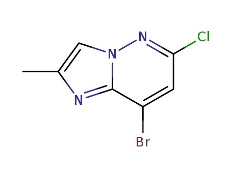 Molecular Structure of 1298031-94-3 (8-bromo-6-chloro-2-methylimidazo[1,2-b]pyridazine)