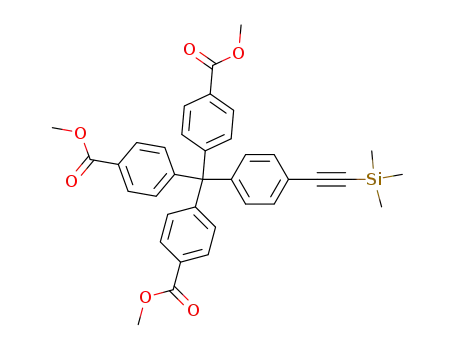 Molecular Structure of 444085-21-6 (4-trimethylsilylethynylphenyl-tris(4-carbomethoxyphenyl)methane)