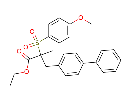 3-(biphenyl-4-yl)-2-(4-methoxy-benzenesulfonyl)-2-methyl-propionic acid ethyl ester