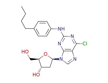 9H-Purin-2-amine,N-(4-butylphenyl)-6-chloro-9-(2-deoxy-b-D-erythro-pentofuranosyl)-