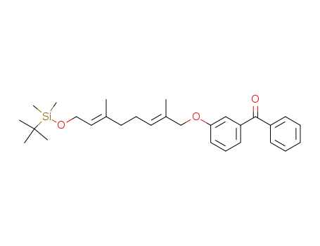 {3-[(2E,6E)-8-(tert-Butyl-dimethyl-silanyloxy)-2,6-dimethyl-octa-2,6-dienyloxy]-phenyl}-phenyl-methanone