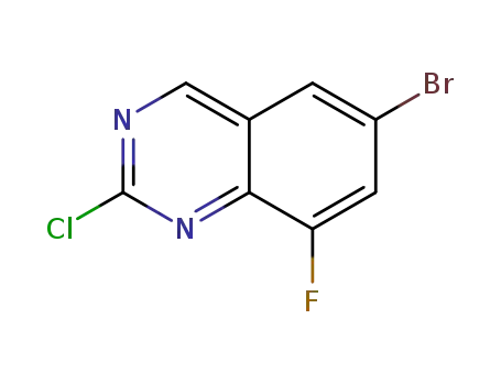 Molecular Structure of 953039-25-3 (6-BroMo-2-chloro-8-fluoroquinazoline)