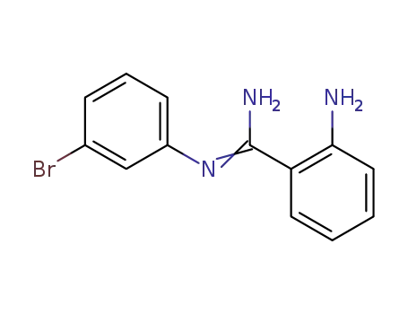 Molecular Structure of 204995-13-1 (Benzenecarboximidamide, 2-amino-N-(3-bromophenyl)-)