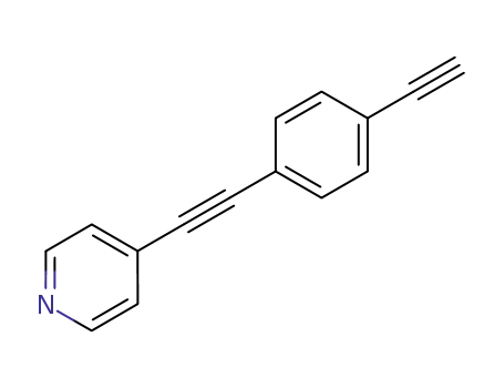 Molecular Structure of 189190-29-2 (Pyridine, 4-[(4-ethynylphenyl)ethynyl]-)