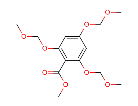 Molecular Structure of 850795-80-1 (Benzoic acid, 2,4,6-tris(methoxymethoxy)-, methyl ester)