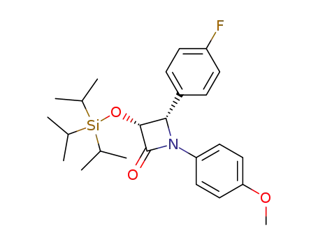 2-Azetidinone,
4-(4-fluorophenyl)-1-(4-methoxyphenyl)-3-[[tris(1-methylethyl)silyl]oxy]-,
(3R,4S)-