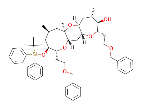 (2S,3R,4S,5aS,6aR,8R,10S,11R,12aS,13aR)-2,11-Bis-(2-benzyloxy-ethyl)-10-(tert-butyl-diphenyl-silanyloxy)-4,6a,8-trimethyl-tetradecahydro-1,6,12-trioxa-cyclohepta[4,5]benzo[1,2]cycloocten-3-ol