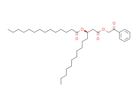 Tetradecanoic acid, 3-[(1-oxotetradecyl)oxy]-, 2-oxo-2-phenylethyl
ester, (R)-
