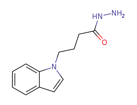 Molecular Structure of 143217-48-5 (1H-Indole-1-butanoic acid, hydrazide)