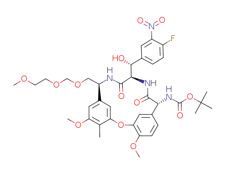 [(8S,11R,14R)-11-[(R)-(4-Fluoro-3-nitro-phenyl)-hydroxy-methyl]-5,18-dimethoxy-8-(2-methoxy-ethoxymethoxymethyl)-4-methyl-10,13-dioxo-2-oxa-9,12-diaza-tricyclo[13.3.1.1<sup>3,7</sup>]icosa-1<sup>(18)</sup>,3<sup>(20)</sup>,4,6,15<sup>(19)</sup>,16-hexaen-14-yl]-carbamic acid tert-butyl ester