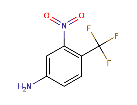 Molecular Structure of 393-80-6 (3-NITRO-4-(TRIFLUOROMETHYL)BENZENAMINE)