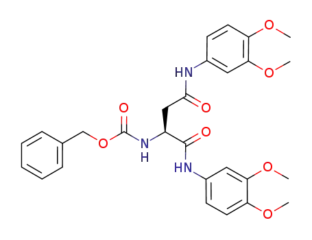 Molecular Structure of 932743-84-5 ([1,2-bis-(3,4-dimethoxy-phenylcarbamoyl)-ethyl]-carbamic acid benzyl ester)