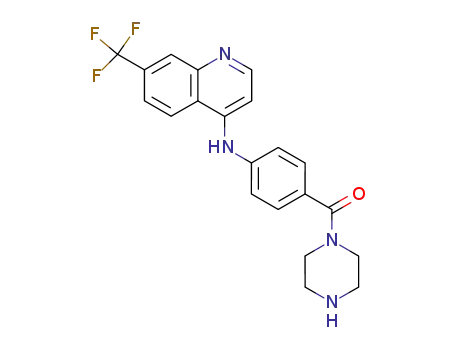 피페라진, 1-(4-((7-(트리플루오로메틸)-4-퀴놀리닐)아미노)벤조일)-