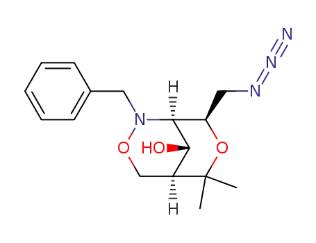 3,7-Dioxa-2-azabicyclo[3.3.1]nonan-9-ol,
8-(azidomethyl)-6,6-dimethyl-2-(phenylmethyl)-, (1R,5S,8R,9S)-