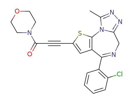 3-[4-(2-Chloro-phenyl)-9-methyl-6H-1-thia-5,7,8,9a-tetraaza-cyclopenta[e]azulen-2-yl]-1-morpholin-4-yl-propynone