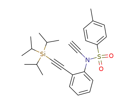 Molecular Structure of 887925-07-7 (<i>N</i>-ethynyl-4-methyl-<i>N</i>-{2-[(triisopropylsilanyl)-ethynyl]-phenyl}-benzenesulfonamide)