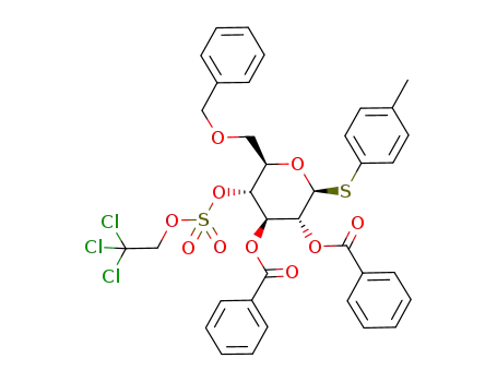 p-tolyl 2,3-di-O-benzoyl-4-O-trichloroethylsulfo-6-O-benzyl-1-thio-β-D-glucopyranoside