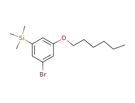 Molecular Structure of 569672-63-5 (Silane, [3-bromo-5-(hexyloxy)phenyl]trimethyl-)