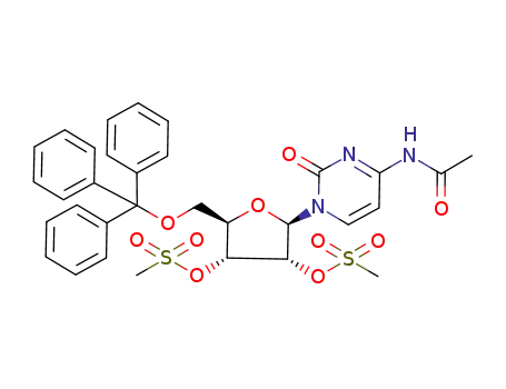 Cytidine, N-acetyl-5'-O-(triphenylmethyl)-, 2',3'-dimethanesulfonate