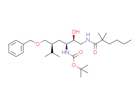 tert-butyl (2S,3S,5S)-5-(benzyloxymethyl)-1-(2,2-dimethylhexanamido)-2-hydroxy-6-methylheptan-3-ylcarbamate