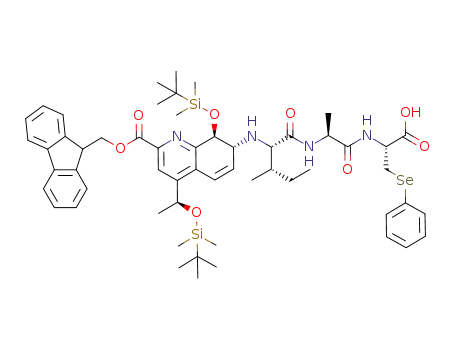 8-(<i>tert</i>-butyl-dimethyl-silanyloxy)-4-[1-(<i>tert</i>-butyl-dimethyl-silanyloxy)-ethyl]-7-{1-[1-(1-carboxy-2-phenylselanyl-ethylcarbamoyl)-ethylcarbamoyl]-2-methyl-butylamino}-7,8-dihydro-quinoline-2-carboxylic acid 9<i>H</i>-fluoren-9-ylmethyl ester