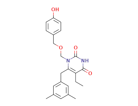 6-(3,5-dimethyl-benzyl)-5-ethyl-1-(4-hydroxy-benzyloxymethyl)-1<i>H</i>-pyrimidine-2,4-dione