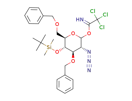 2-azido-3,6-di-O-benzyl-4-O-tert-butyldimethylsilyl-2-deoxy-α/β-D-glucopyranosyl trichloroacetimidate