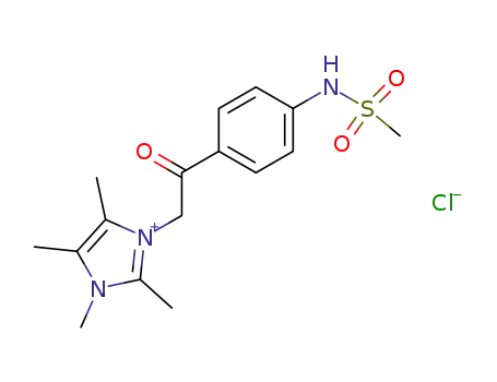 1-[2-(4-Methanesulfonylamino-phenyl)-2-oxo-ethyl]-2,3,4,5-tetramethyl-3H-imidazol-1-ium; chloride