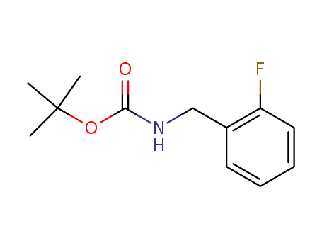 Molecular Structure of 153903-21-0 (N-(tert-butyloxycarbonyl)-2-fluorobenzylamine)
