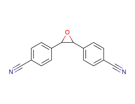 Molecular Structure of 91208-58-1 (Benzonitrile, 4,4'-(2,3-oxiranediyl)bis-)